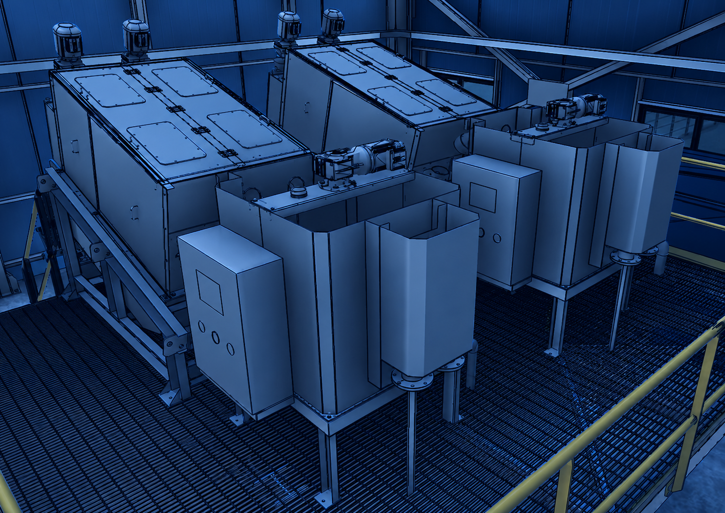 Equipos sobre plataforma industrial